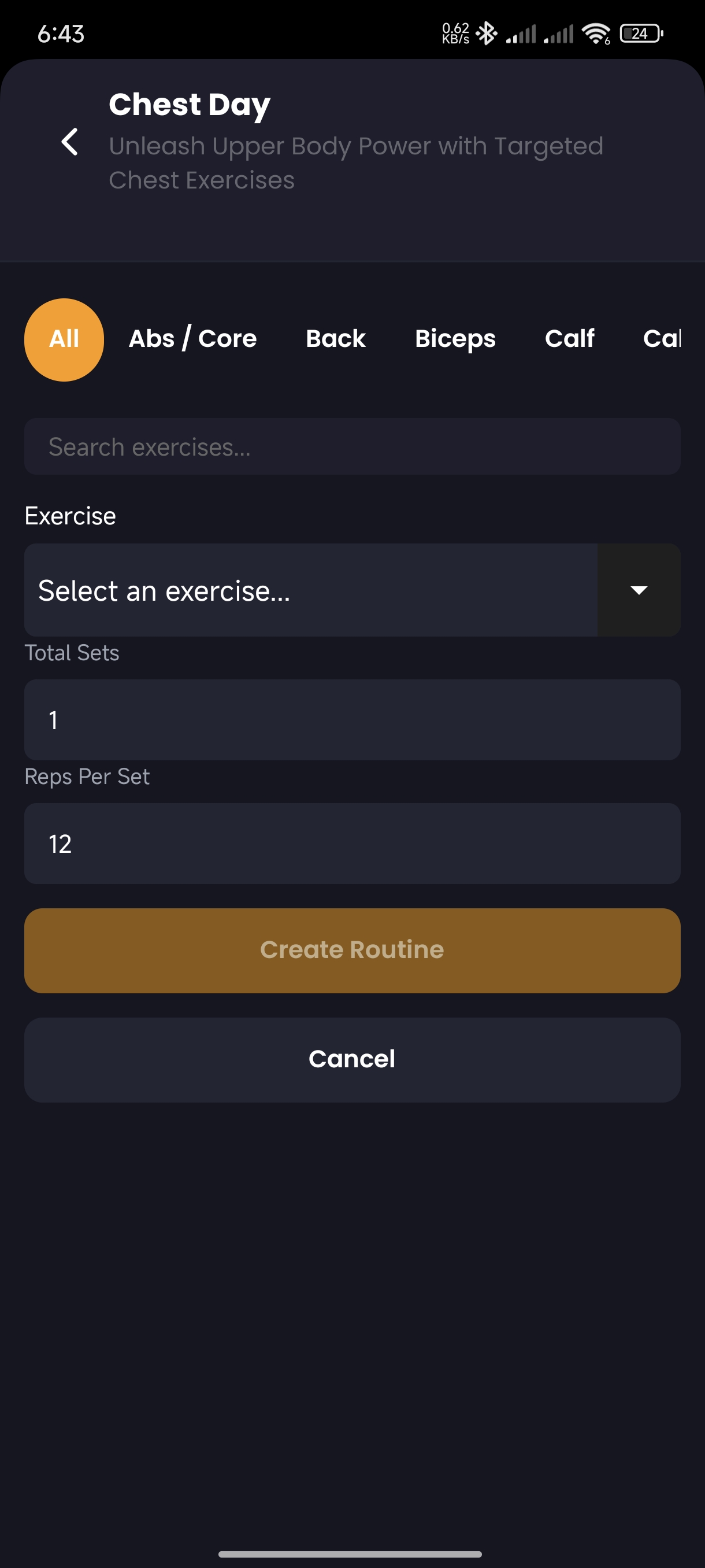 Add Routine Items